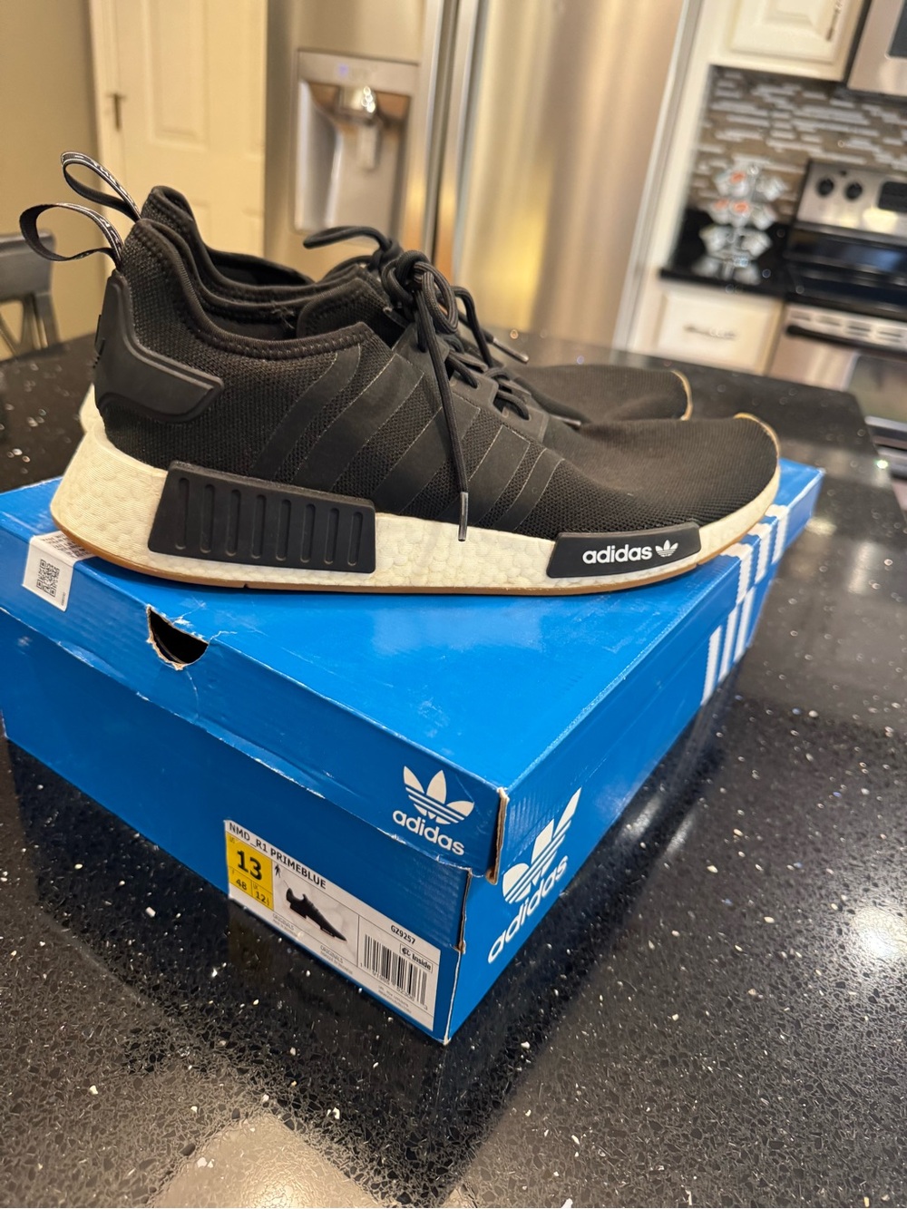 adidas NMD_R1 Black sneakers - comes with original box and receipt